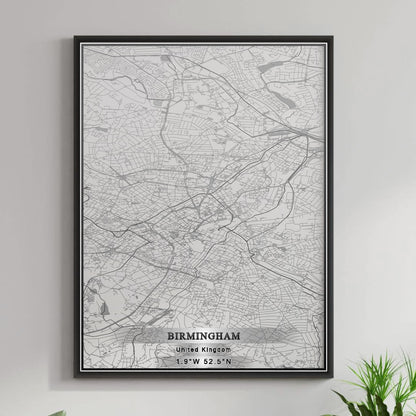 ROAD MAP OF BIRMINGHAM, UNITED KINGDOM BY MAPBAKES