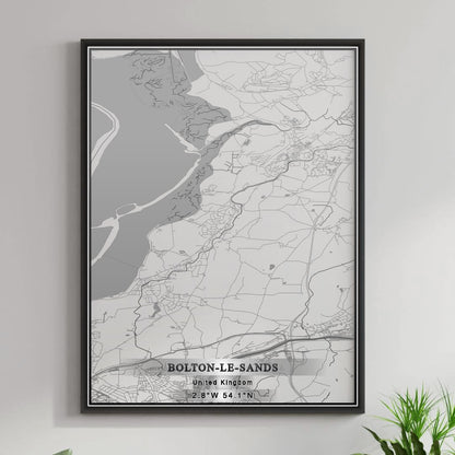 ROAD MAP OF BOLTON-LE-SANDS, UNITED KINGDOM BY MAPBAKES