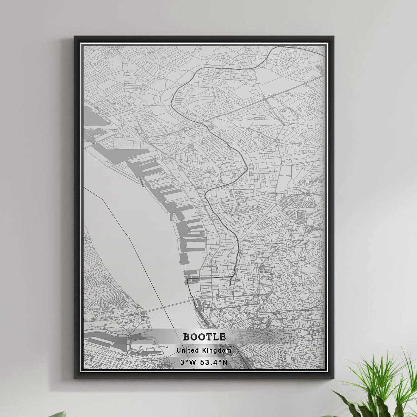 ROAD MAP OF BOOTLE, UNITED KINGDOM BY MAPBAKES