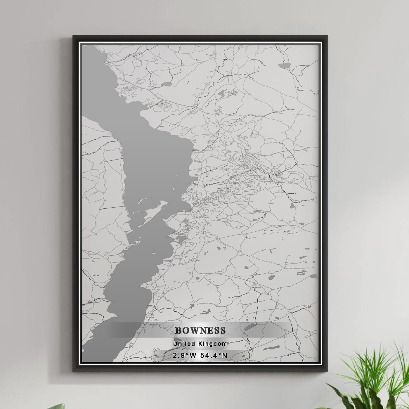 ROAD MAP OF BOWNESS, UNITED KINGDOM BY MAPBAKES