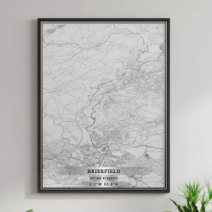 ROAD MAP OF BRIERFIELD, UNITED KINGDOM BY MAPBAKES