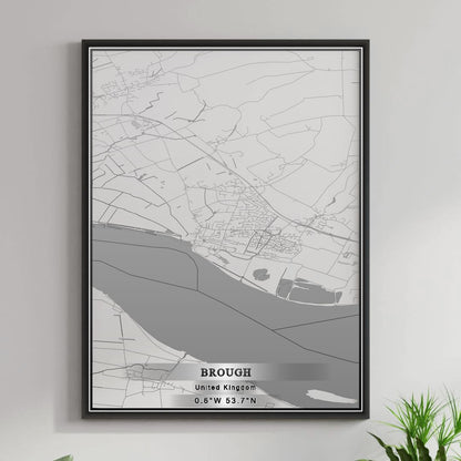 ROAD MAP OF BROUGH, UNITED KINGDOM BY MAPBAKES