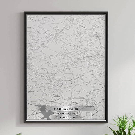 ROAD MAP OF CARHARRACK, UNITED KINGDOM BY MAPBAKES