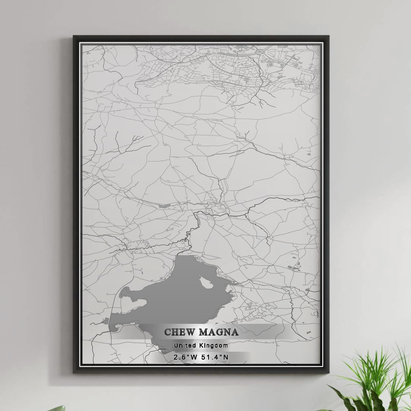 ROAD MAP OF CHEW MAGNA, UNITED KINGDOM BY MAPBAKES