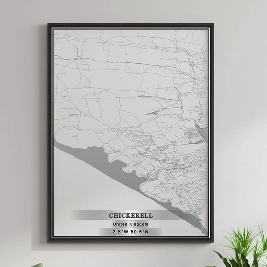 ROAD MAP OF CHICKERELL, UNITED KINGDOM BY MAPBAKES