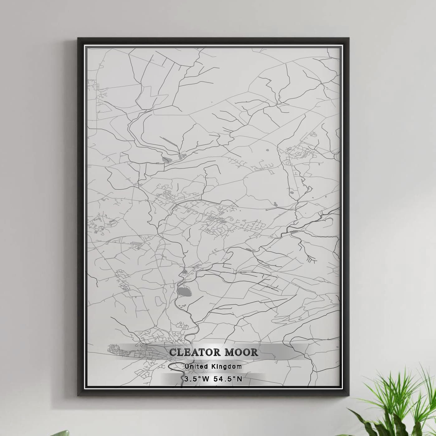 ROAD MAP OF CLEATOR MOOR, UNITED KINGDOM BY MAPBAKES