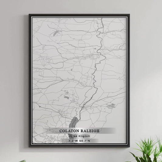 ROAD MAP OF COLATON RALEIGH, UNITED KINGDOM BY MAPBAKES