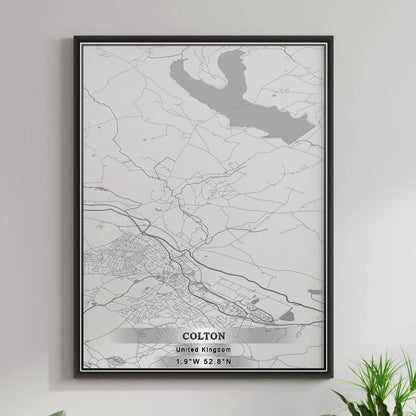 ROAD MAP OF COLTON, UNITED KINGDOM BY MAPBAKES