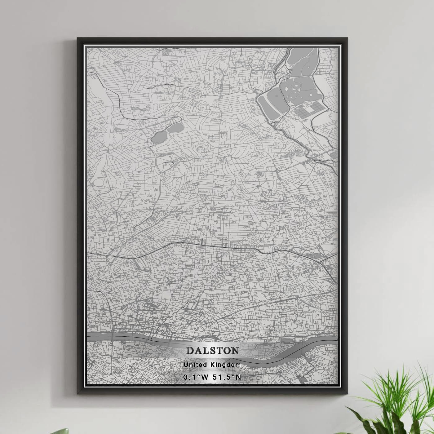 ROAD MAP OF DALSTON, UNITED KINGDOM BY MAPBAKES