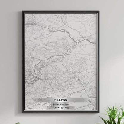 ROAD MAP OF DALTON, UNITED KINGDOM BY MAPBAKES