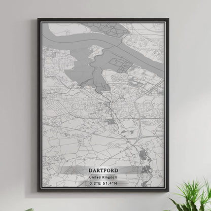 ROAD MAP OF DARTFORD, UNITED KINGDOM BY MAPBAKES