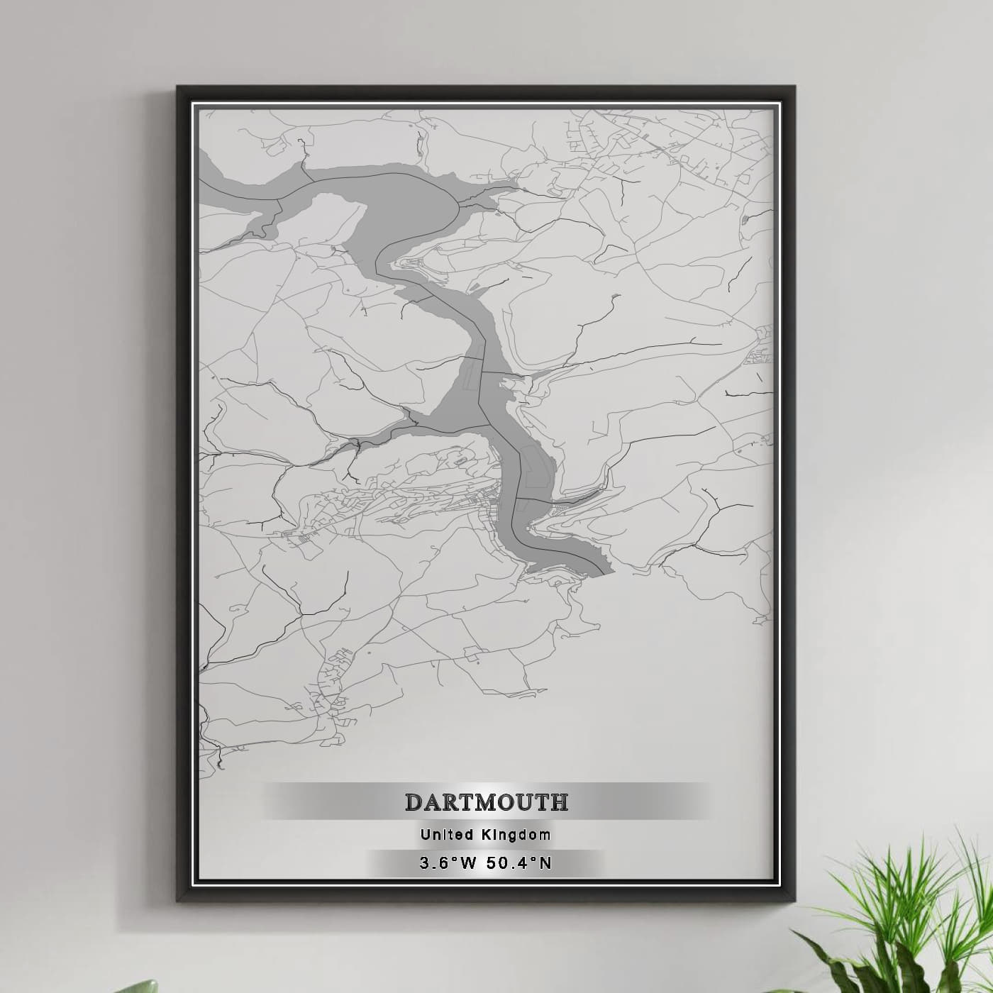 ROAD MAP OF DARTMOUTH, UNITED KINGDOM BY MAPBAKES