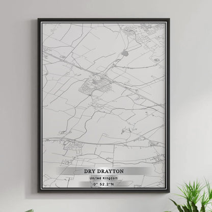 ROAD MAP OF DRY DRAYTON, UNITED KINGDOM BY MAPBAKES