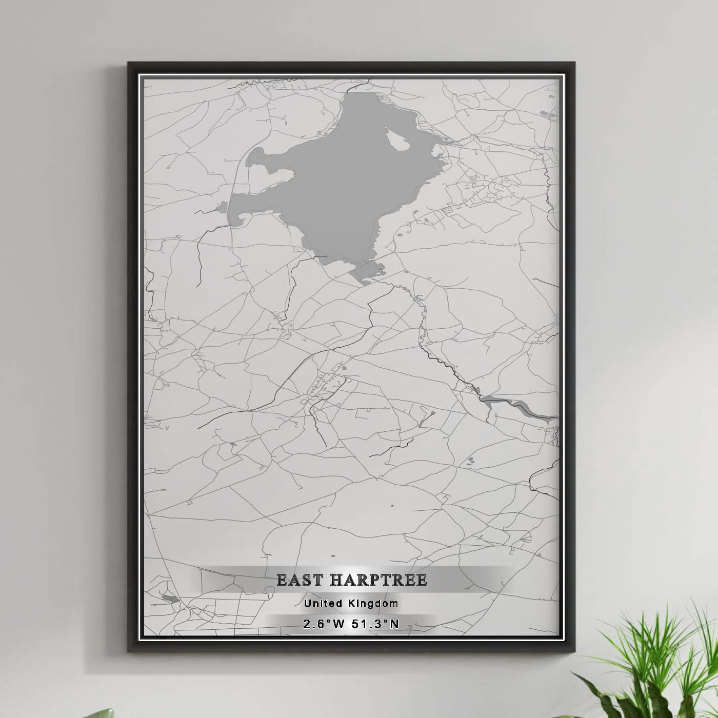 ROAD MAP OF EAST HARPTREE, UNITED KINGDOM BY MAPBAKES