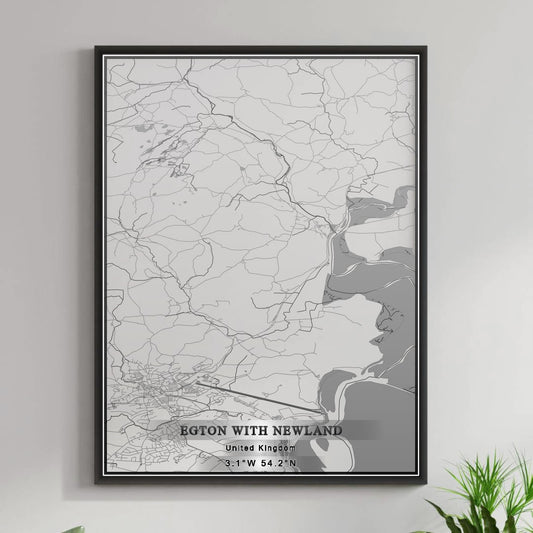 ROAD MAP OF EGTON WITH NEWLAND, UNITED KINGDOM BY MAPBAKES