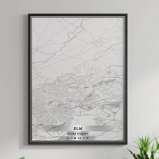 ROAD MAP OF ELM, UNITED KINGDOM BY MAPBAKES