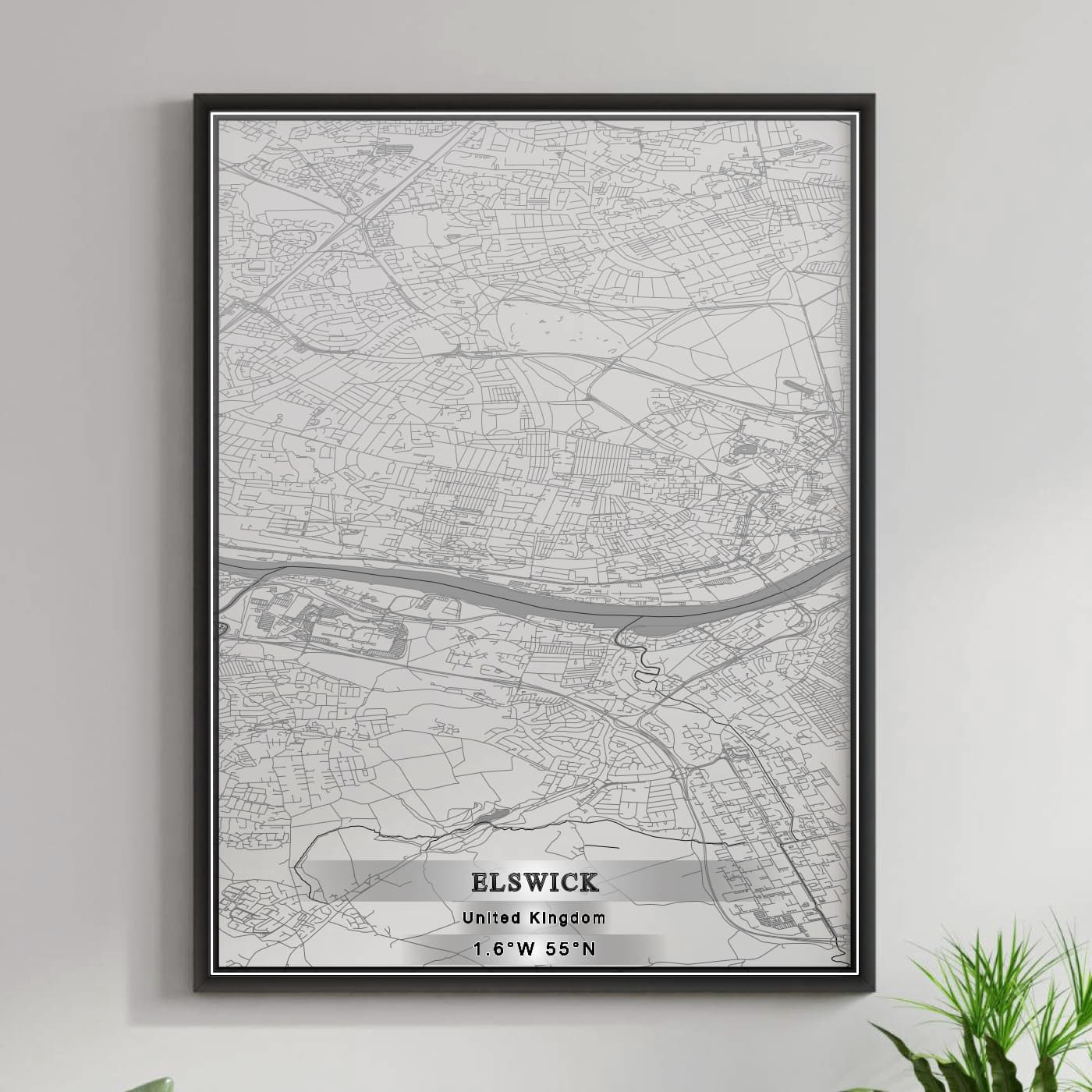 ROAD MAP OF ELSWICK, UNITED KINGDOM BY MAPBAKES