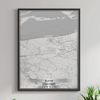 ROAD MAP OF ELTON, UNITED KINGDOM BY MAPBAKES