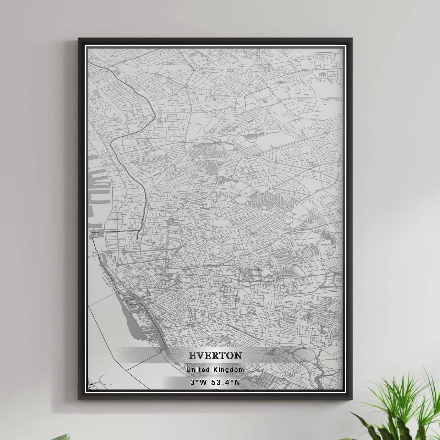 ROAD MAP OF EVERTON, UNITED KINGDOM BY MAPBAKES