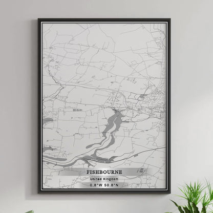 ROAD MAP OF FISHBOURNE, UNITED KINGDOM BY MAPBAKES