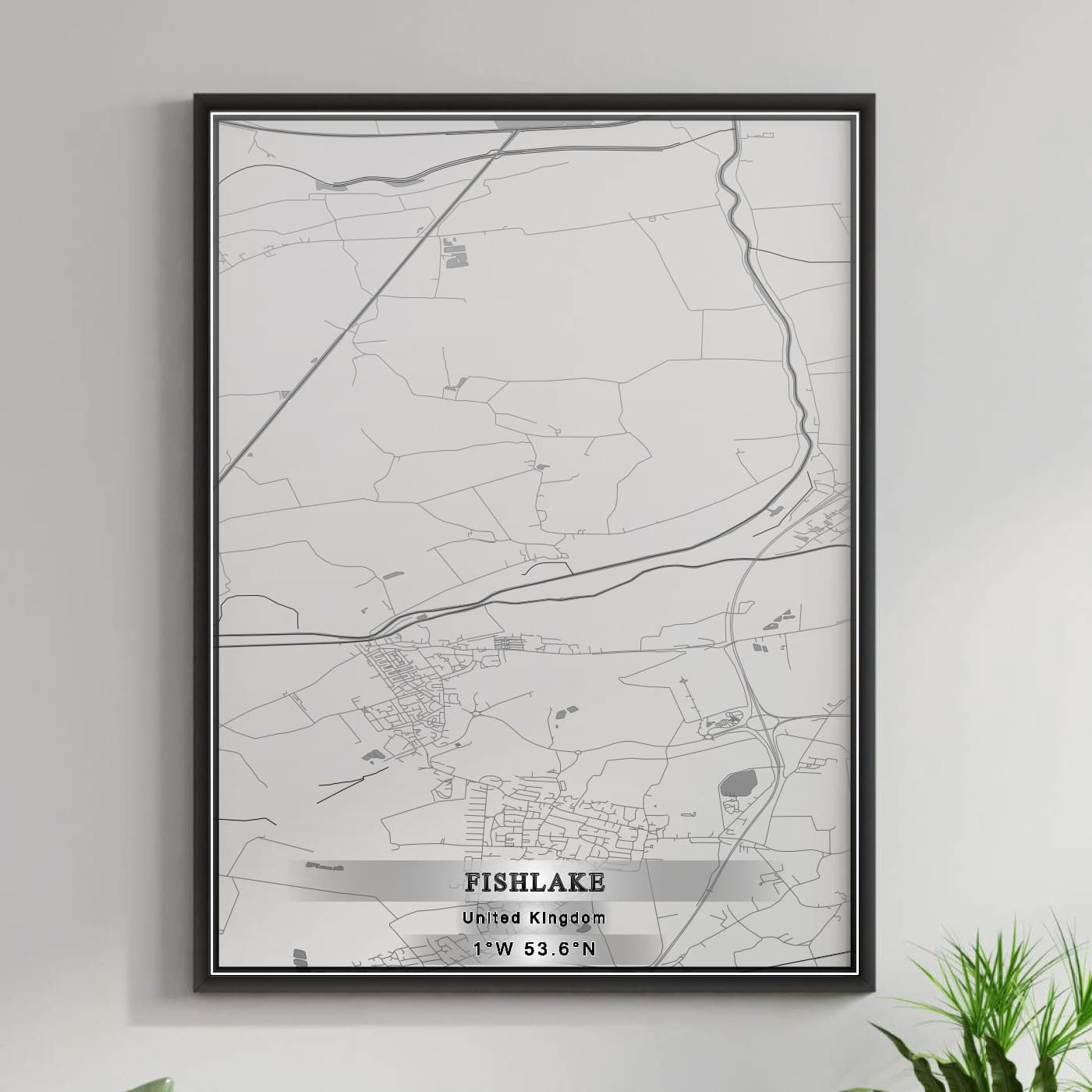 ROAD MAP OF FISHLAKE, UNITED KINGDOM BY MAPBAKES