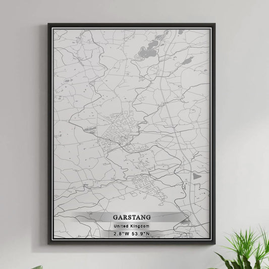 ROAD MAP OF GARSTANG, UNITED KINGDOM BY MAPBAKES