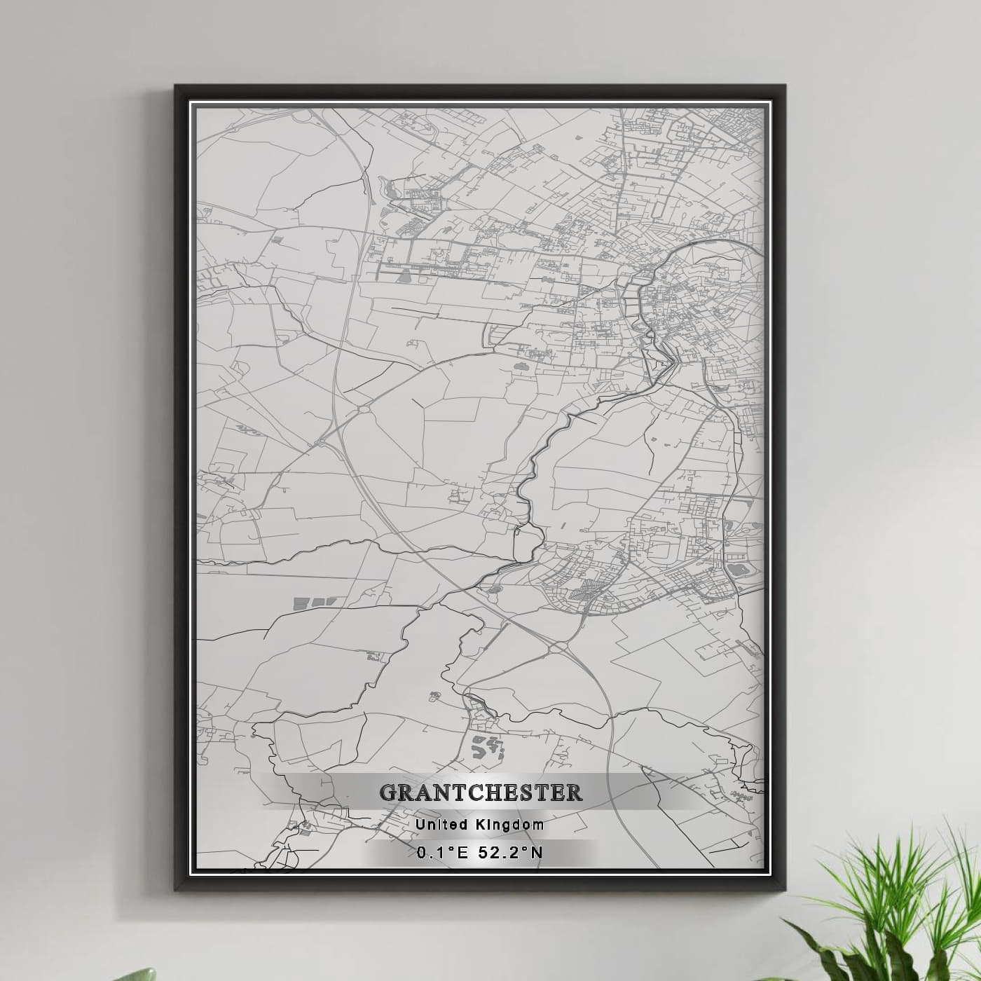 ROAD MAP OF GRANTCHESTER, UNITED KINGDOM BY MAPBAKES