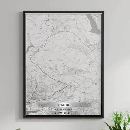 ROAD MAP OF HAIGH, UNITED KINGDOM BY MAPBAKES