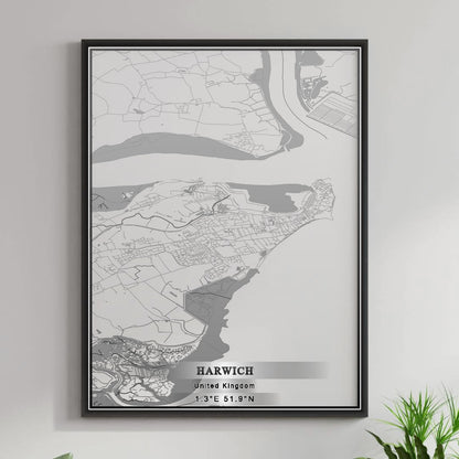 ROAD MAP OF HARWICH, UNITED KINGDOM BY MAPBAKES