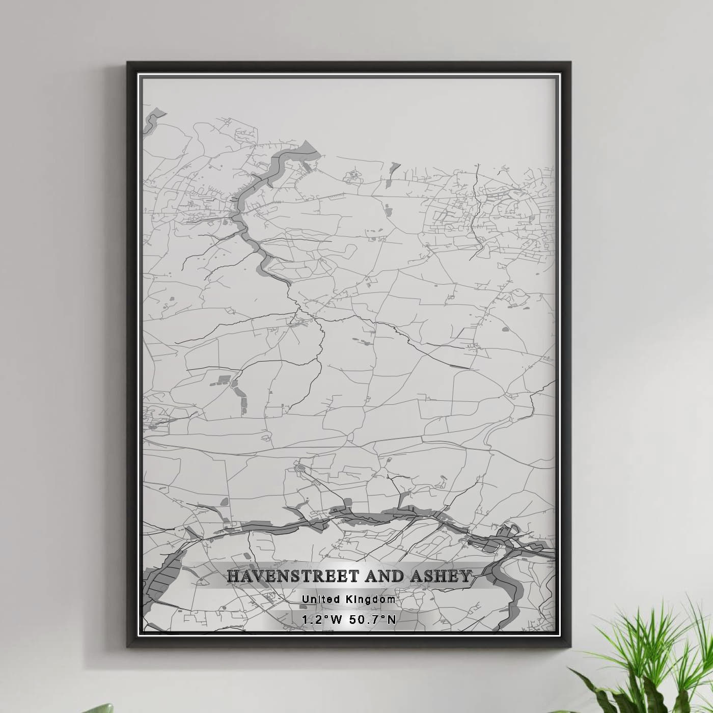 ROAD MAP OF HAVENSTREET AND ASHEY, UNITED KINGDOM BY MAPBAKES