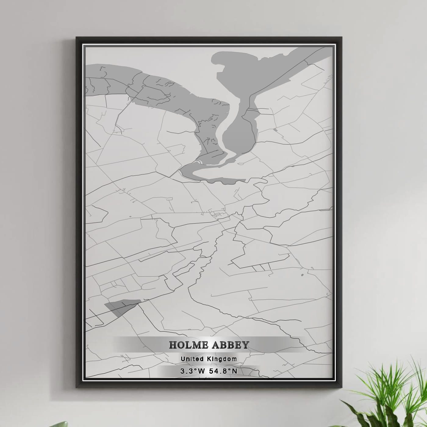 ROAD MAP OF HOLME ABBEY, UNITED KINGDOM BY MAPBAKES