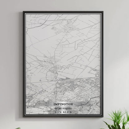 ROAD MAP OF IMPINGTON, UNITED KINGDOM BY MAPBAKES