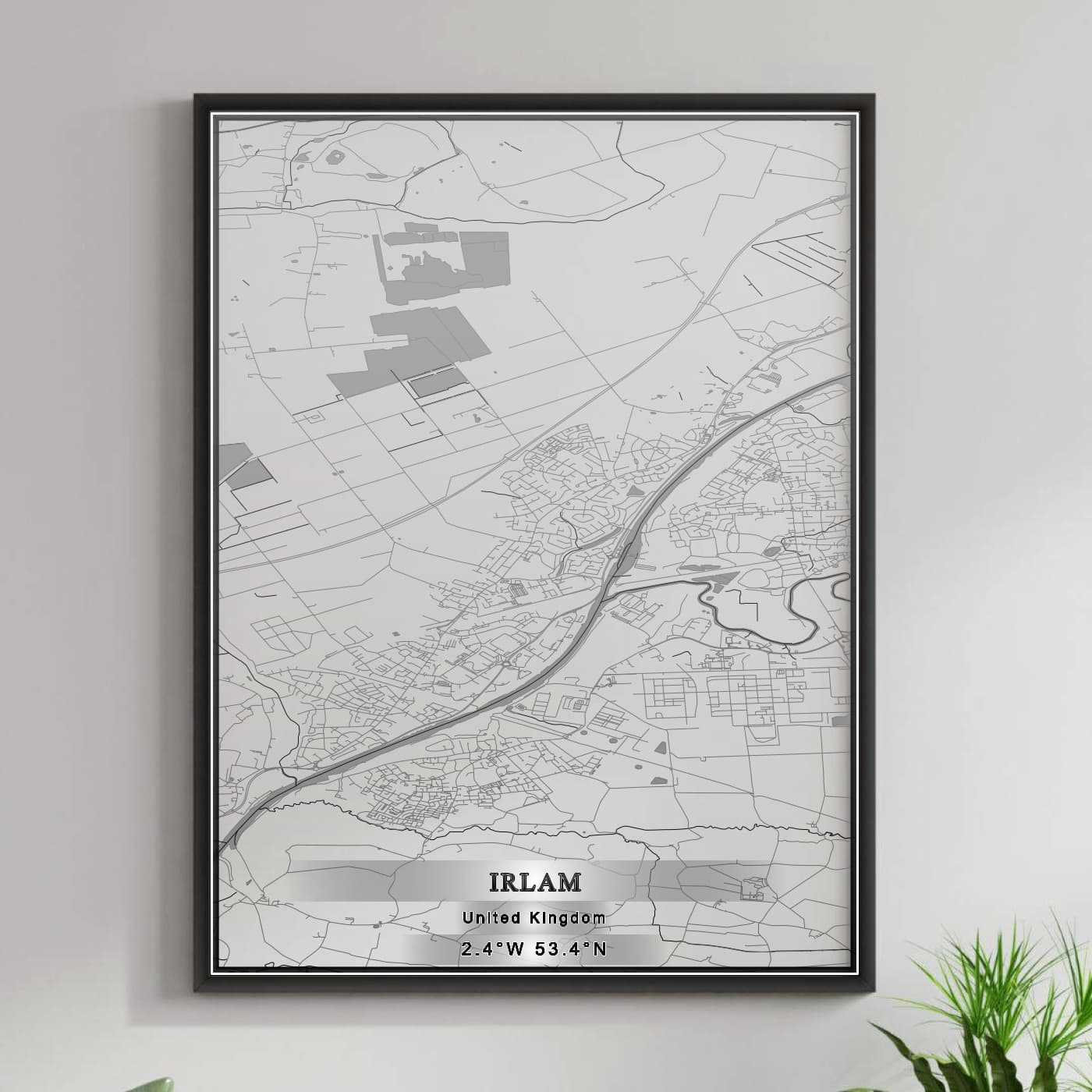 ROAD MAP OF IRLAM, UNITED KINGDOM BY MAPBAKES