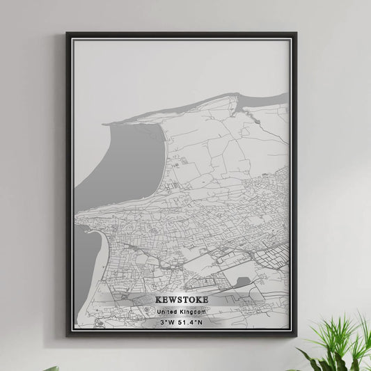 ROAD MAP OF KEWSTOKE, UNITED KINGDOM BY MAPBAKES