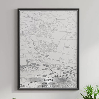 ROAD MAP OF KIPPAX, UNITED KINGDOM BY MAPBAKES