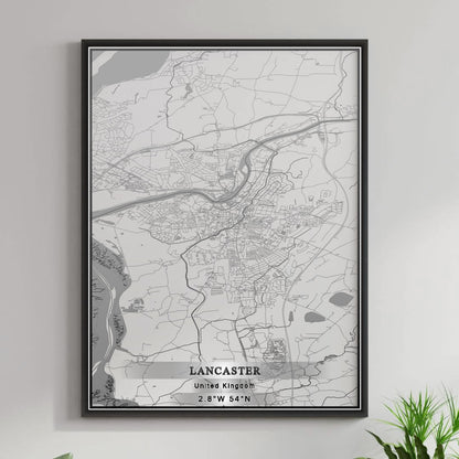 ROAD MAP OF LANCASTER, UNITED KINGDOM BY MAPBAKES