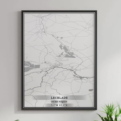 ROAD MAP OF LECHLADE, UNITED KINGDOM BY MAPBAKES