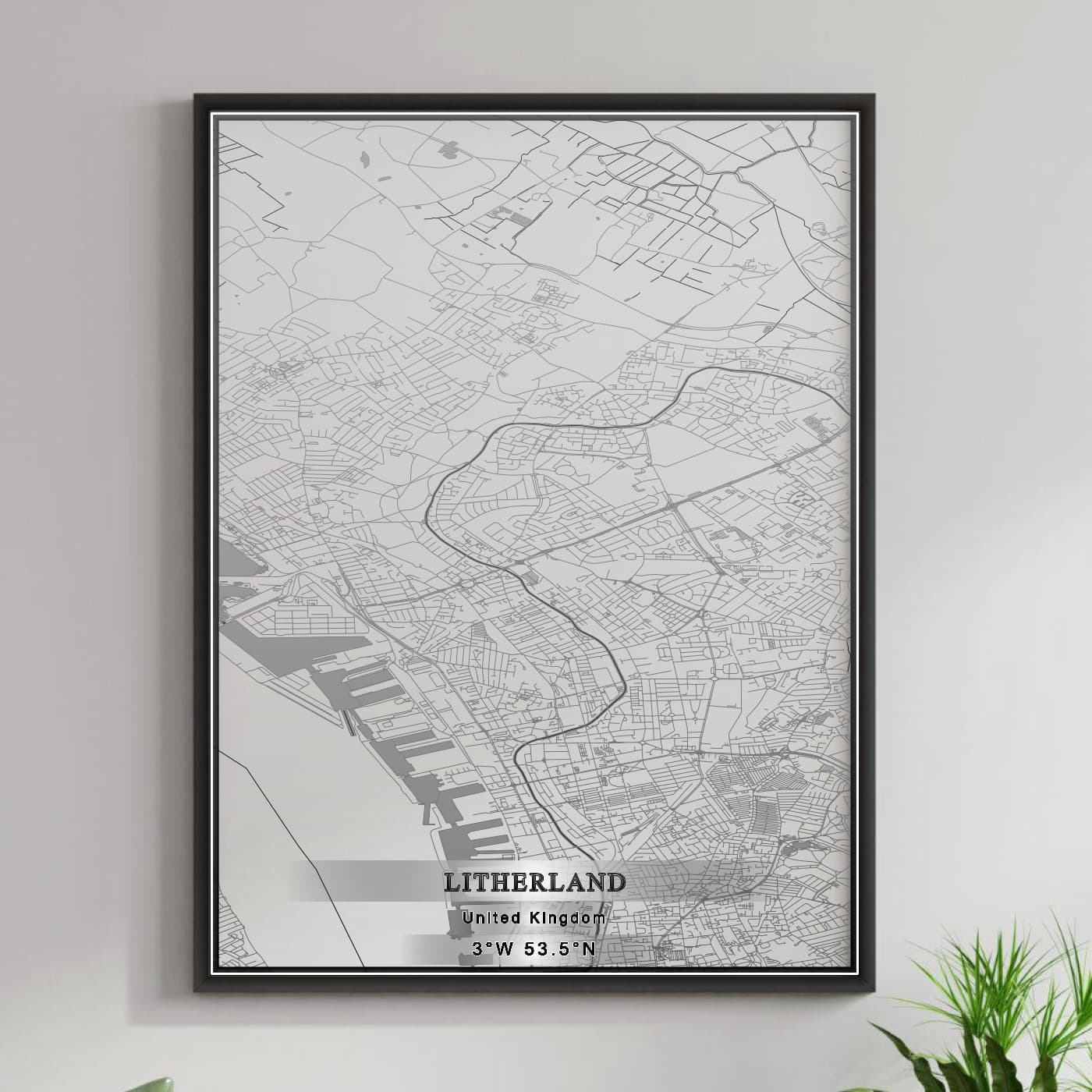 ROAD MAP OF LITHERLAND, UNITED KINGDOM BY MAPBAKES