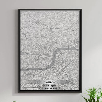 ROAD MAP OF LONDON, UNITED KINGDOM BY MAPBAKES