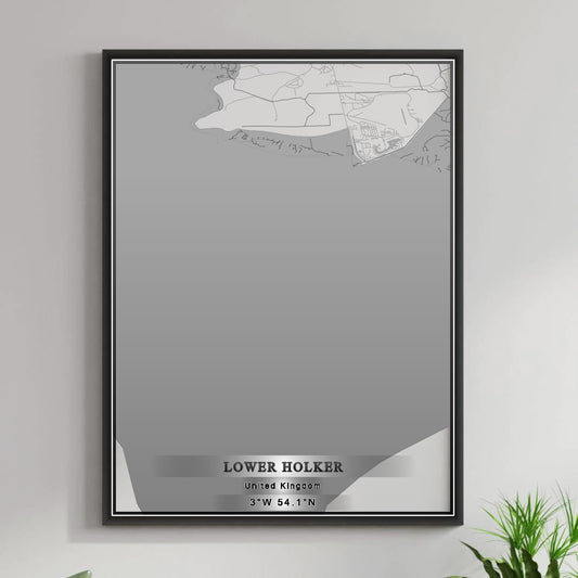 ROAD MAP OF LOWER HOLKER, UNITED KINGDOM BY MAPBAKES