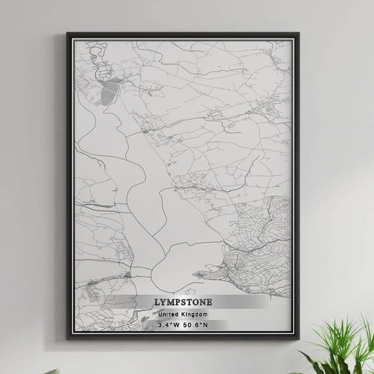 ROAD MAP OF LYMPSTONE, UNITED KINGDOM BY MAPBAKES