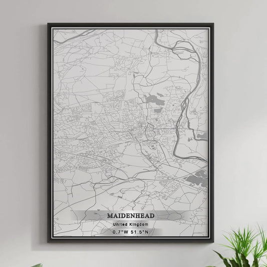 ROAD MAP OF MAIDENHEAD, UNITED KINGDOM BY MAPBAKES