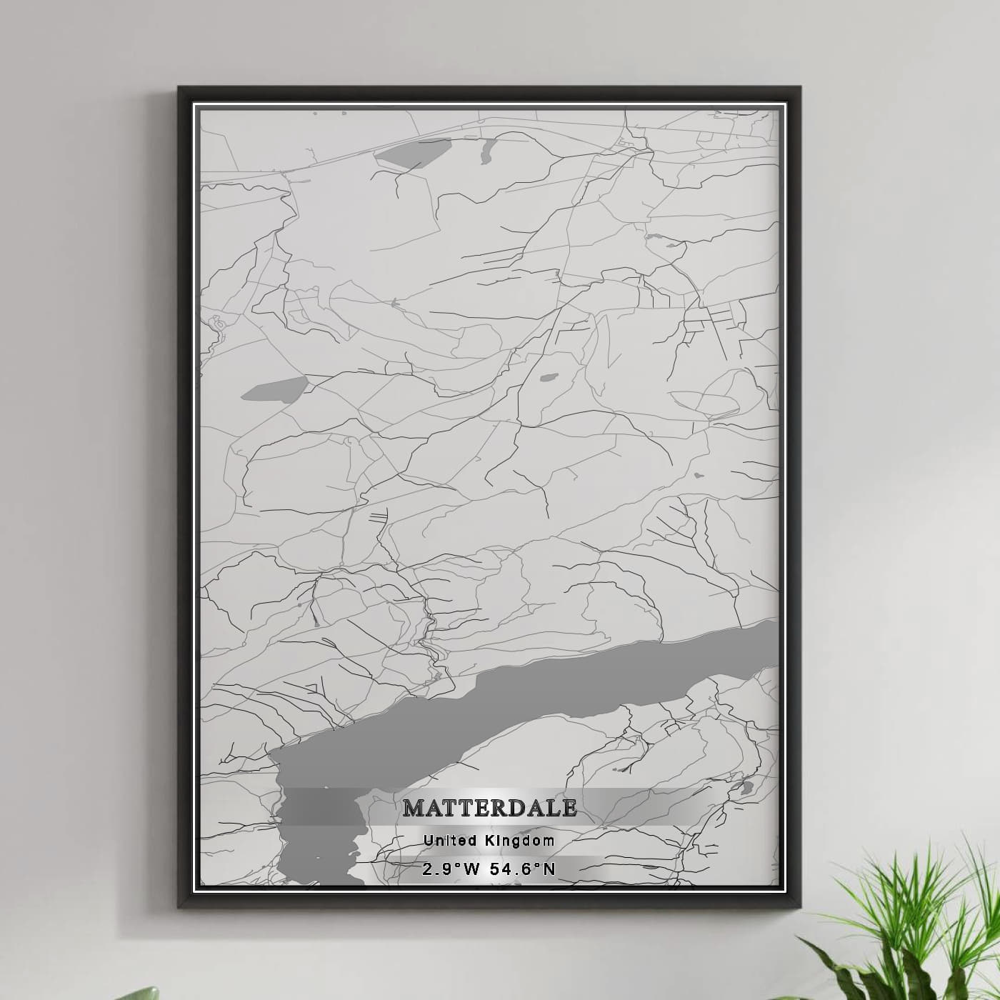 ROAD MAP OF MATTERDALE, UNITED KINGDOM BY MAPBAKES