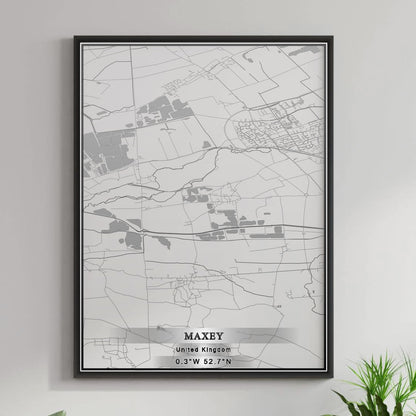 ROAD MAP OF MAXEY, UNITED KINGDOM BY MAPBAKES