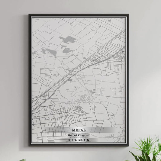 ROAD MAP OF MEPAL, UNITED KINGDOM BY MAPBAKES