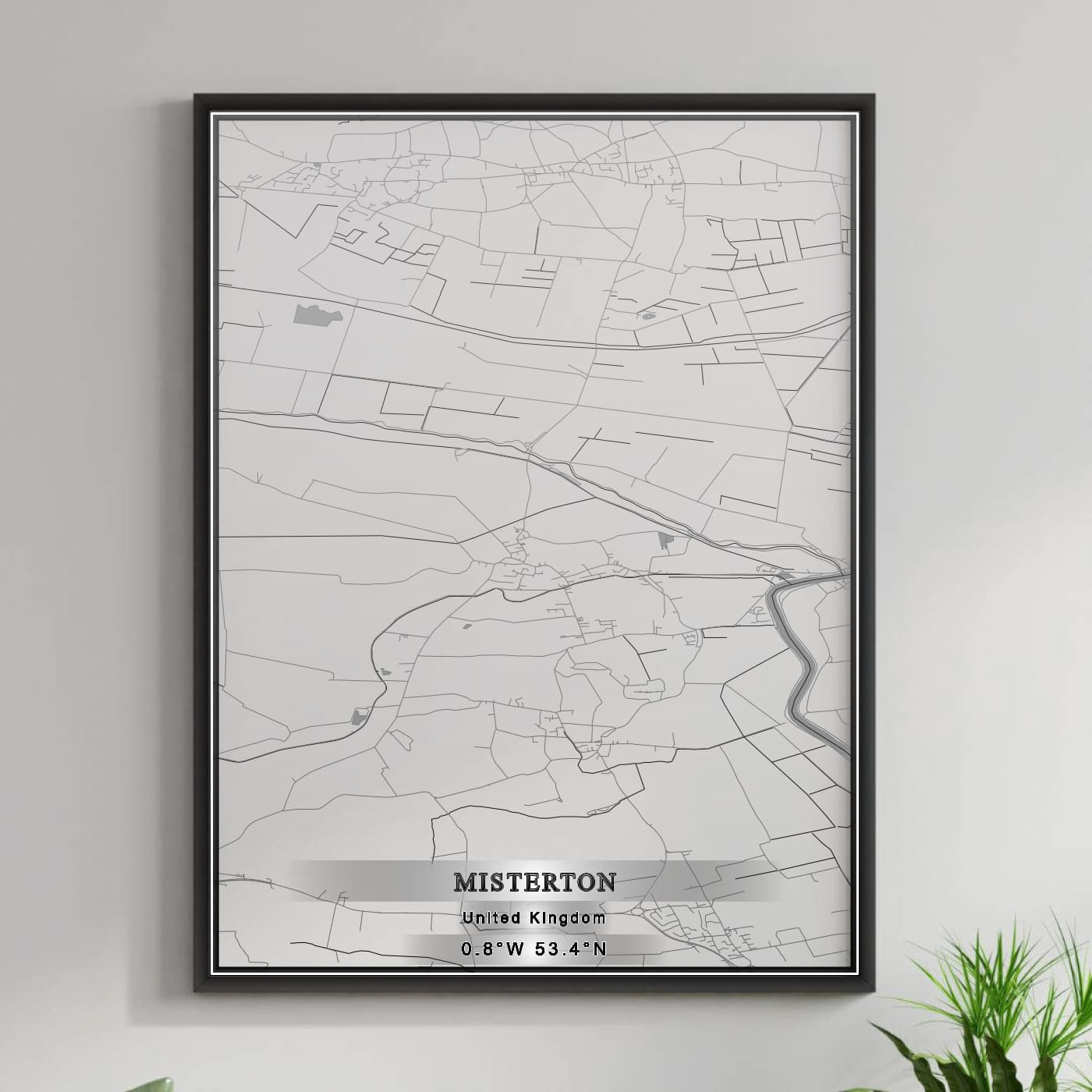 ROAD MAP OF MISTERTON, UNITED KINGDOM BY MAPBAKES