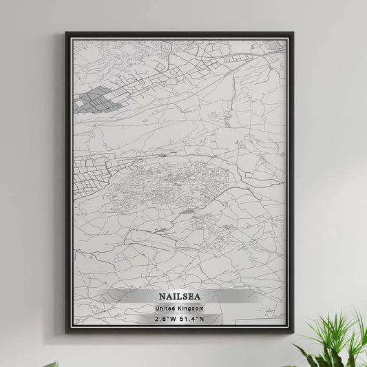 ROAD MAP OF NAILSEA, UNITED KINGDOM BY MAPBAKES