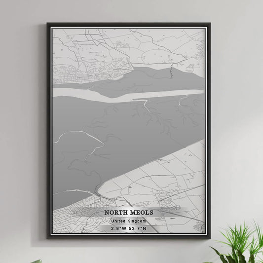 ROAD MAP OF NORTH MEOLS, UNITED KINGDOM BY MAPBAKES