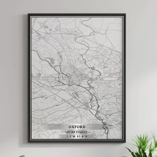 ROAD MAP OF OXFORD, UNITED KINGDOM BY MAPBAKES