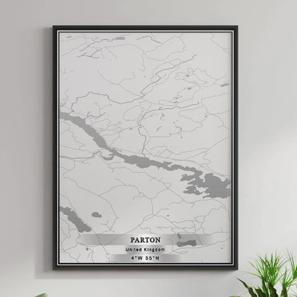 ROAD MAP OF PARTON, UNITED KINGDOM BY MAPBAKES